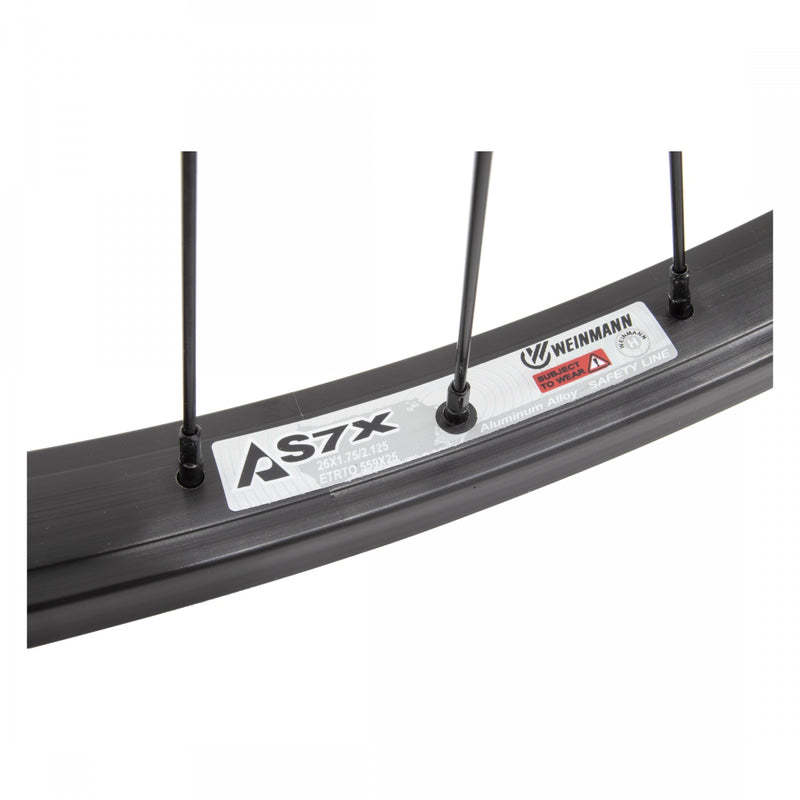 Load image into Gallery viewer, Wheel Master 26in WEI AS7X FT B/O 3/8x100mm W/M AB-1000 Rim Brake 14G BK Black