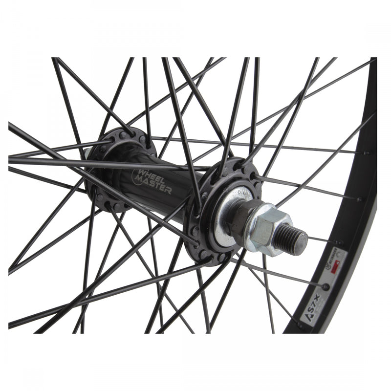 Load image into Gallery viewer, Wheel Master 24in Alloy WEI AS7X Front B/O 3/8x100mm 36H Rim Brake 14G Black