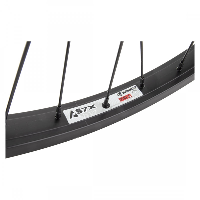 Load image into Gallery viewer, Wheel Master 24in Alloy WEI AS7X Front B/O 3/8x100mm 36H Rim Brake 14G Black