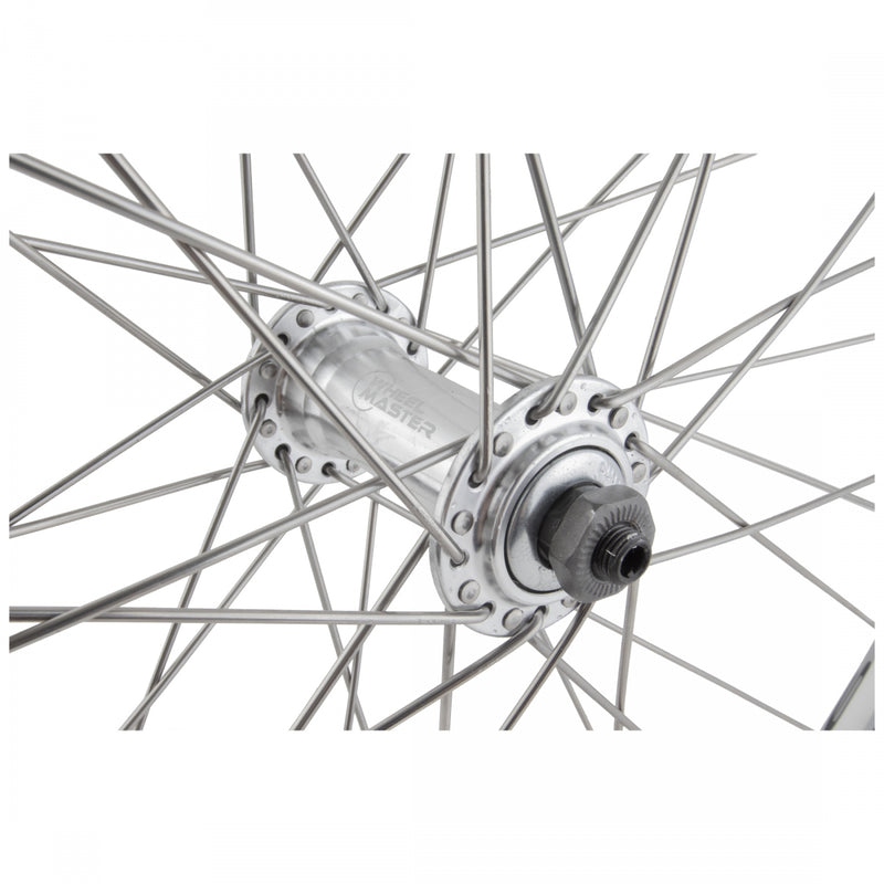 Load image into Gallery viewer, Wheel Master 26in WEI ZAC19 Front Wheel QRx100mm Double Wall Rim Brake Silver