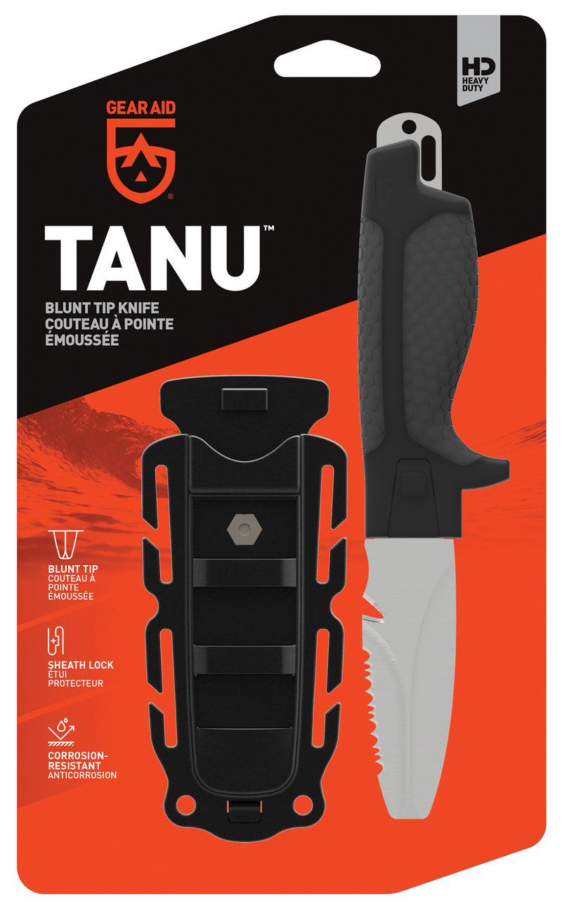 Load image into Gallery viewer, Gear Aid Tanu Blunt Tip Knife - Essential Gray Knife for Outdoor Adventures