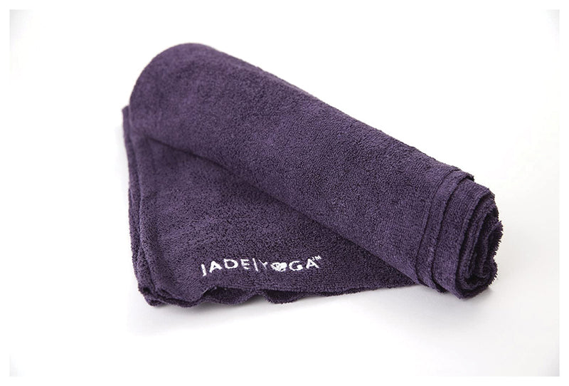 Load image into Gallery viewer, Jade Yoga Mat Towel 24" X 72" - Purple: Stay Cool and Comfortable During Your Practice