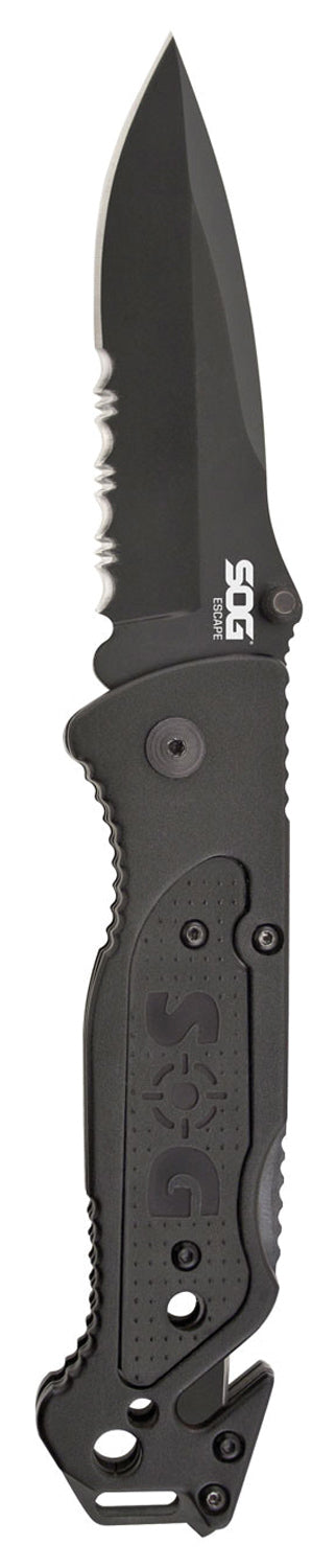 Load image into Gallery viewer, SOG Escape Black - Compact and Reliable Survival Tool