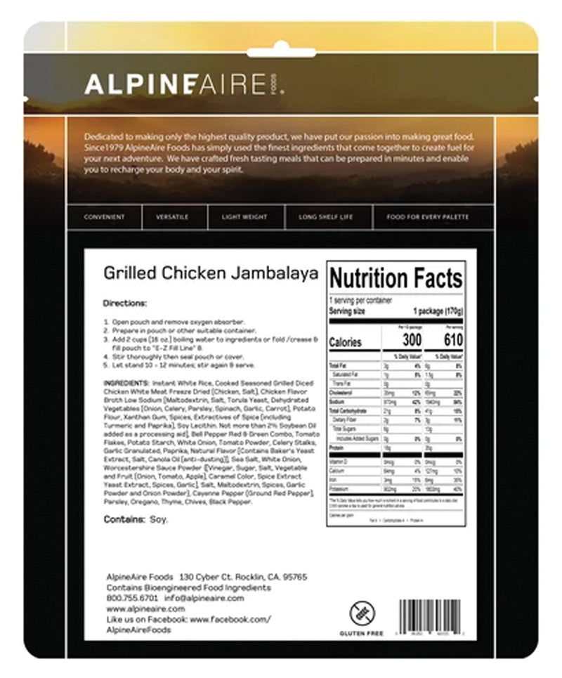 Load image into Gallery viewer, Alpine Aire Grilled Chicken Jambalaya: A Flavorful Outdoor Meal Ready in Minutes