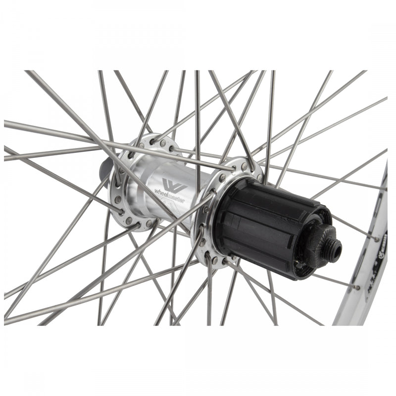 Load image into Gallery viewer, Wheel Master 26in WEI ZAC19 Rear QRx135mm Double Wall Rim Brake Clincher Sil