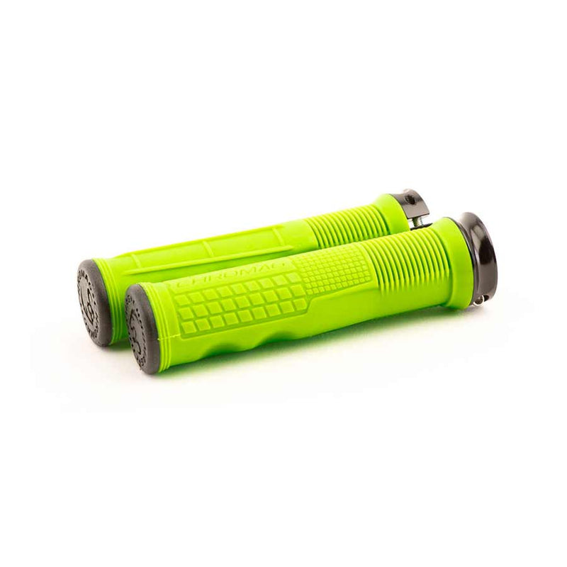 Load image into Gallery viewer, Chromag Format Single Clamp Grips Green 7/8" Clamp Ergo Mountain Bike Grip