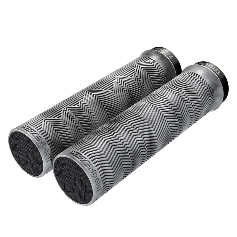 Load image into Gallery viewer, Truvativ Descendant Single Locking, Grips, 133mm, Light Gray/Black Marbled, Pair