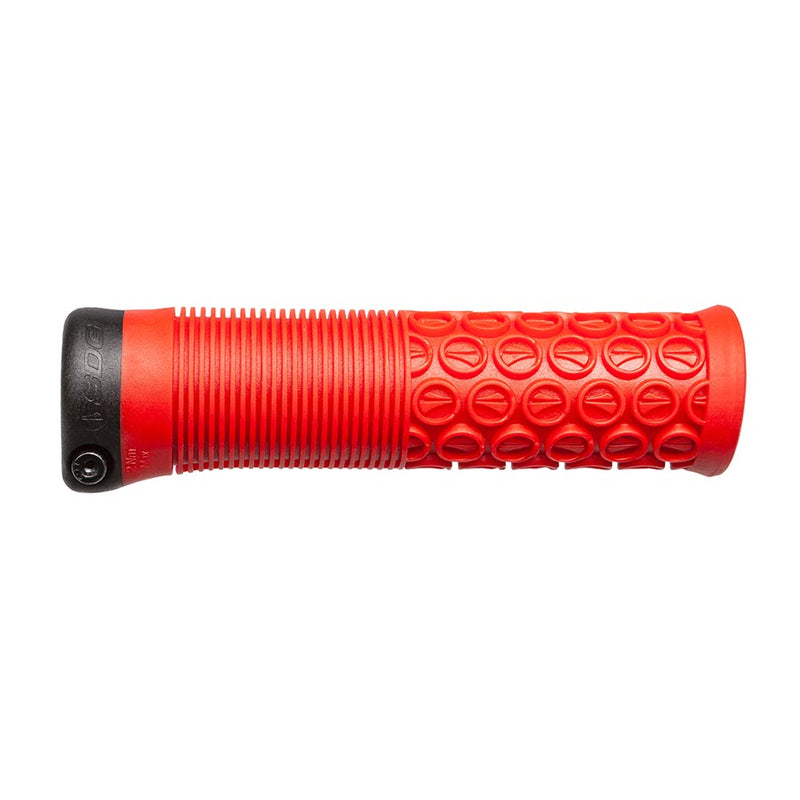 Load image into Gallery viewer, SDG Thrice 33 Lock-On Grips - Red Single Locking Clamp Handlebar Grips