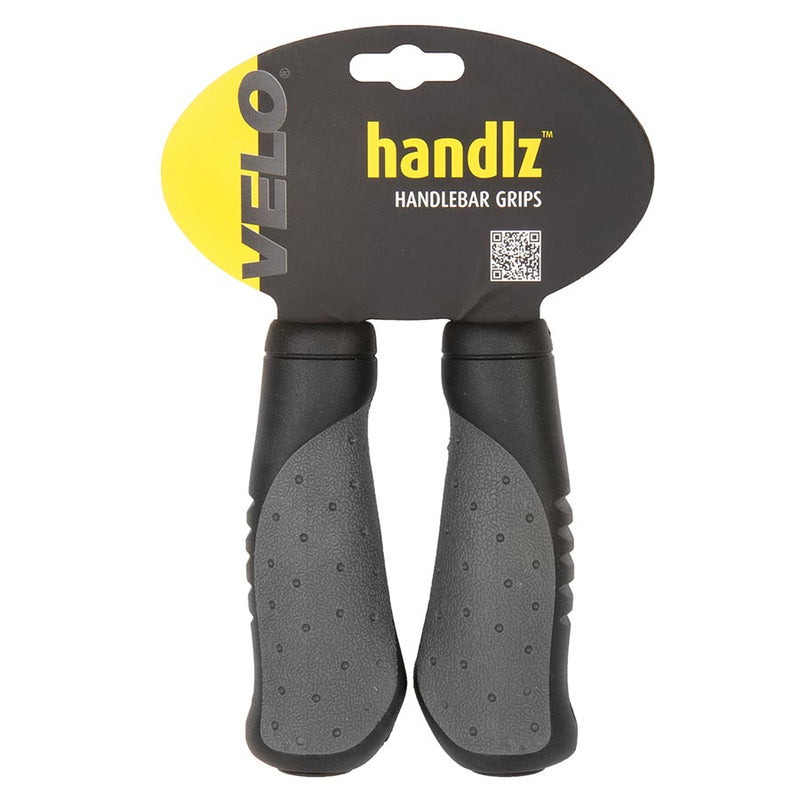 Load image into Gallery viewer, Velo Handlz D2 Ergo Grips 135mm, Black/Grey