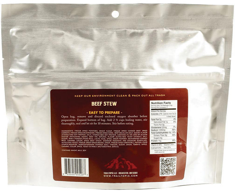 Load image into Gallery viewer, Trailtopia Beef Stew: Hearty and Delicious Trail Meal