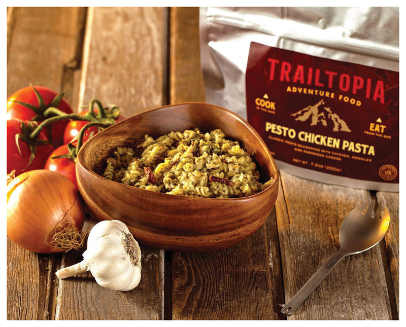 Load image into Gallery viewer, Trailtopia Pesto Chicken Pasta: Delicious and Convenient Trail Meal