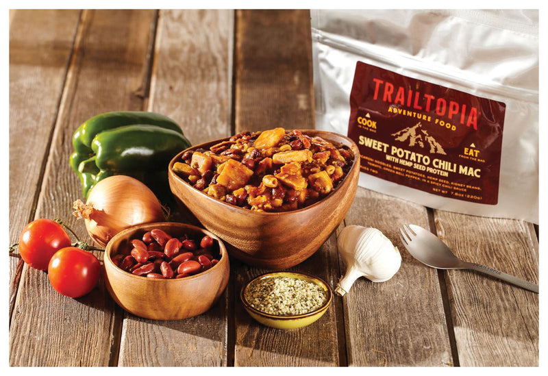 Load image into Gallery viewer, Trailtopia Sweet Potato Chili Mac with Hemp Seed Protein - Nutritious and Delicious Trail Meal