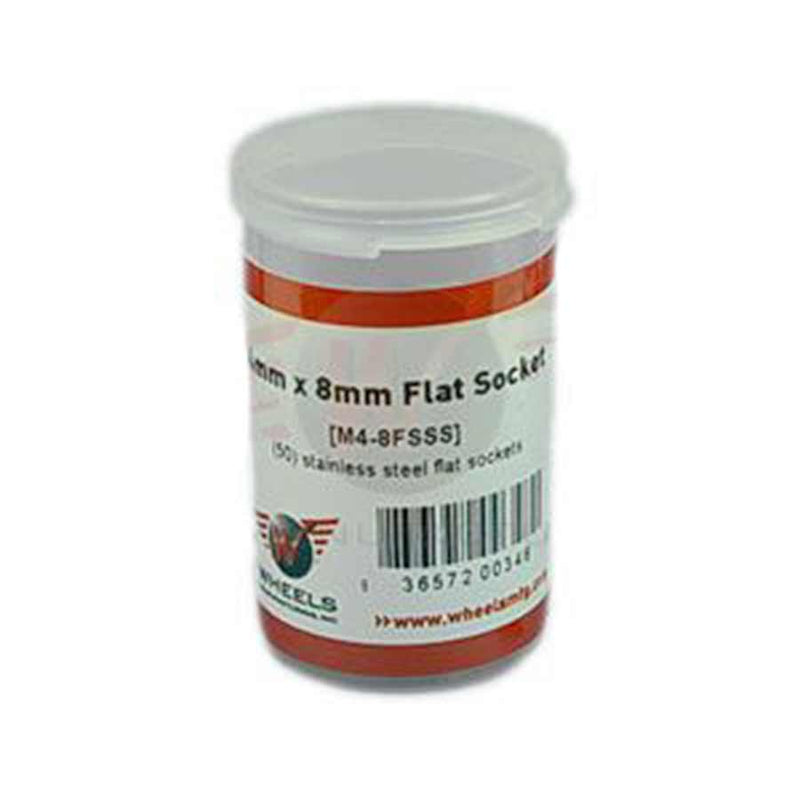 Load image into Gallery viewer, Wheels Manufacturing Stainless Steel M4 Flat Head Cap Screw, 8mm, 50pcs