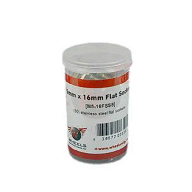 Load image into Gallery viewer, Wheels Manufacturing Stainless Steel M5 Flat Head Cap Screw, 16mm, 50pcs