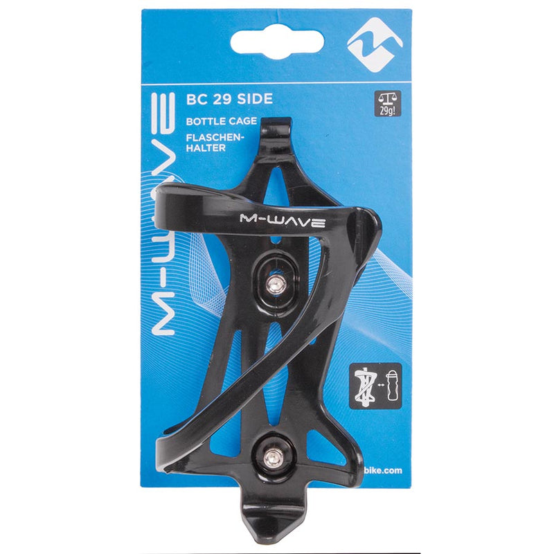 Load image into Gallery viewer, M-Wave BC 29 Bottle Cage Right side entry, Plastic, 29g, Black