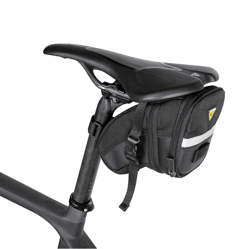 Load image into Gallery viewer, Topeak Aero Wedge Saddle Pack With Strap Mount Aero Wedge Pack Medium W/strap Bike Accessories