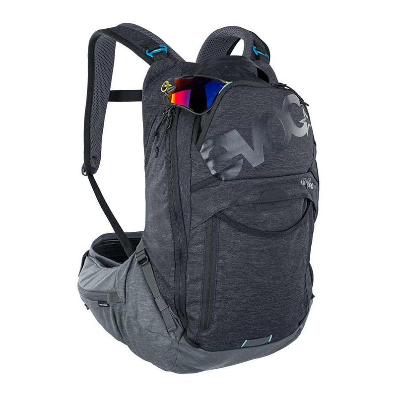 Load image into Gallery viewer, EVOC Trail Pro 16 Protector backpack, 16L, Carbon/Grey, LXL