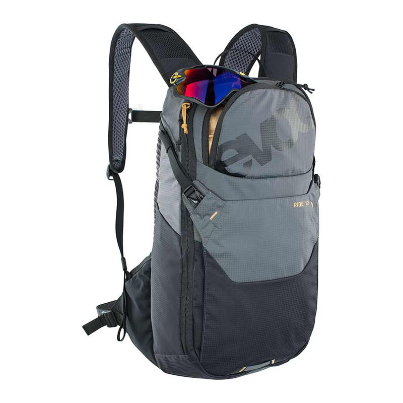 Load image into Gallery viewer, EVOC Ride 12 Hydration Bag Volume: 12L, Bladder: Not included, Carbon/Grey