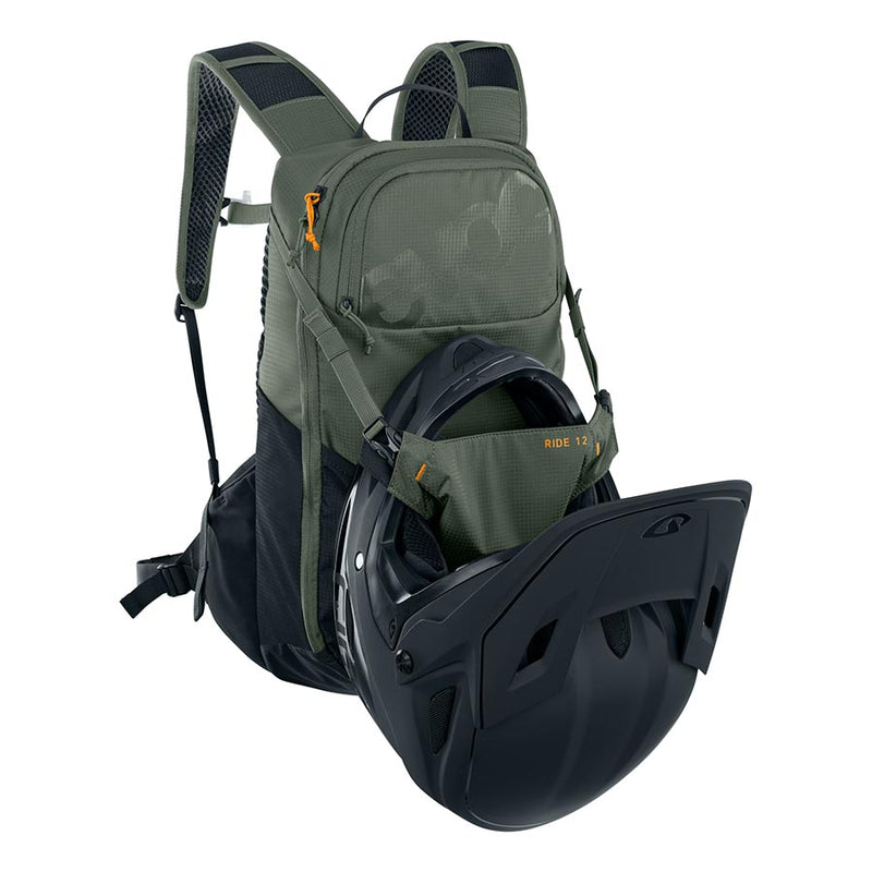 Load image into Gallery viewer, EVOC Ride 12 Hydration Bag Volume: 12L, Bladder: Included (2L), Dark Olive/Black