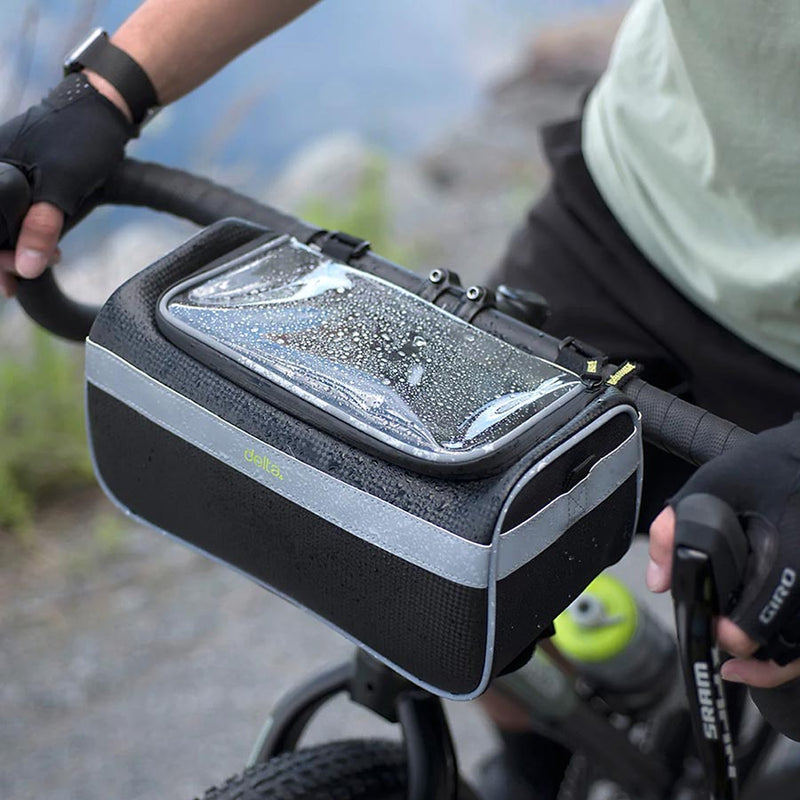 Load image into Gallery viewer, Delta Hybrid Handlebar/Trunk Pack, Handlebar Bag, 6.75L, Black and silver