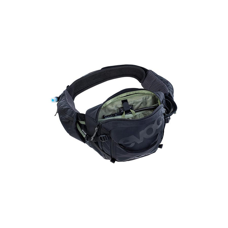 Load image into Gallery viewer, EVOC Hip Pack Pro 3 +1.5L Bladder, Hip Pack, 3L, Included (1.5L), Black