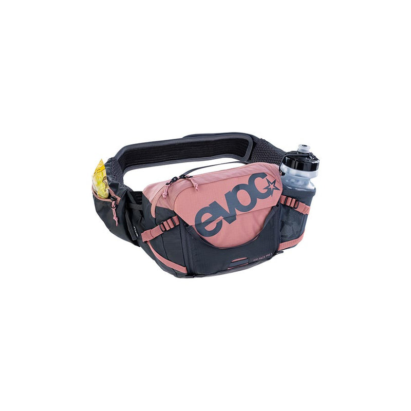 Load image into Gallery viewer, EVOC Hip Pack Pro 3 +1.5L Bladder, Hip Pack, 3L, Included (1.5L), Dusty Pink/Carbon Grey
