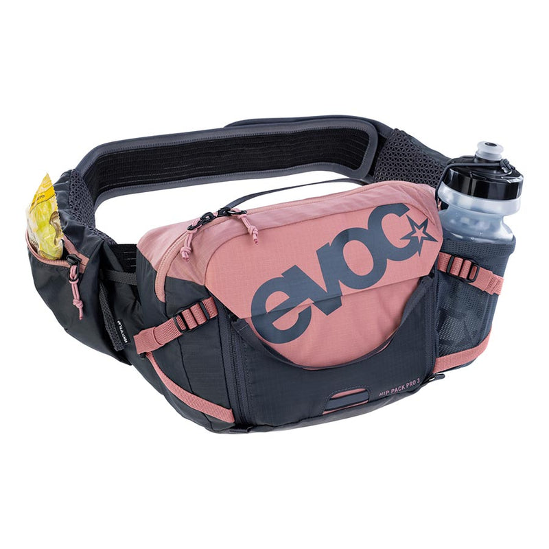 Load image into Gallery viewer, EVOC Hip Pack Pro 3 Hip Pack, 3L, Bladder not included, Dusty Pink/Carbon Grey