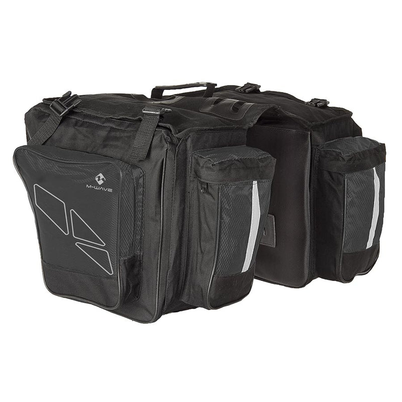 Load image into Gallery viewer, M-Wave Amsterdam Triple Pannier, 62L, Black