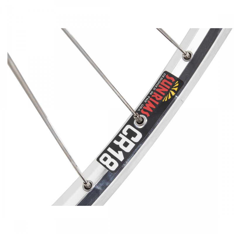 Load image into Gallery viewer, Wheel Master 27in Sun CR18 Front QRx100mm Double Wall Rim Brake Clincher Sil