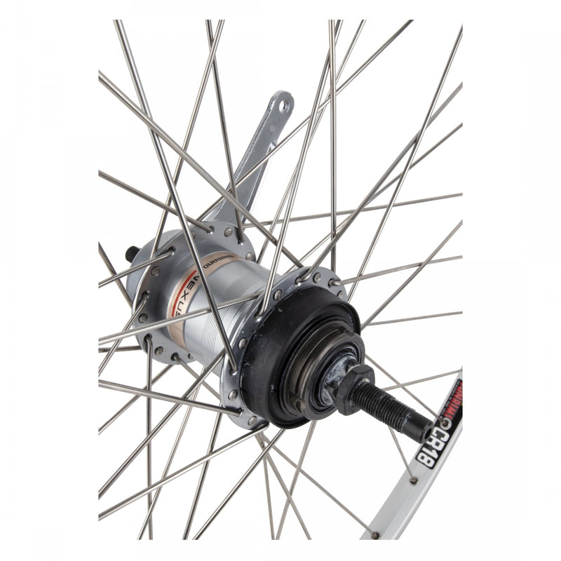 Load image into Gallery viewer, Wheel Master 700c Sun CR18 Rear QRx135mm Double Wall 36H Coaster Brake Silver