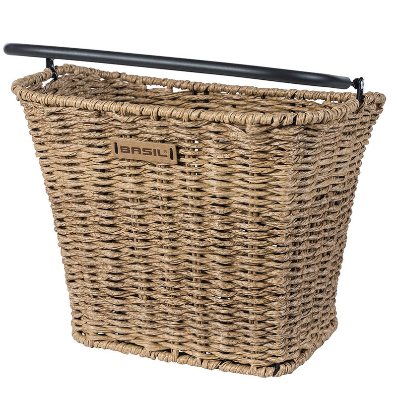 Load image into Gallery viewer, Basil-Basket-Green-Synthetic-Rattan-BSKT0617-Bicycle-Baskets