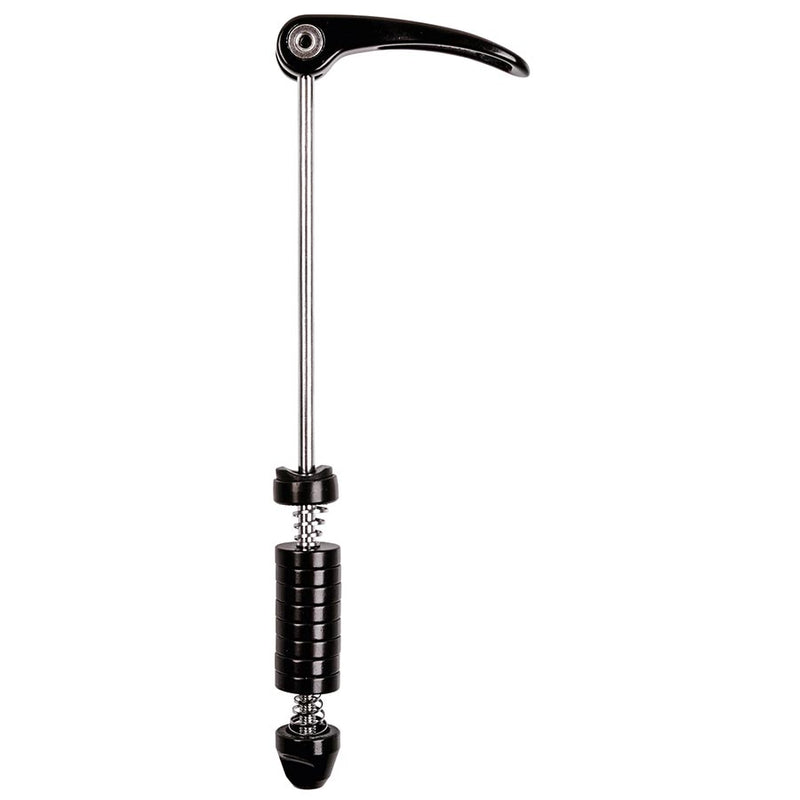 Load image into Gallery viewer, M-Wave Racky Axle QR Rear Rack Mounting Axle for Bikes Without Eyelets, Alloy Quick Release, 137-177mm Clamp Width (Pack of 2)