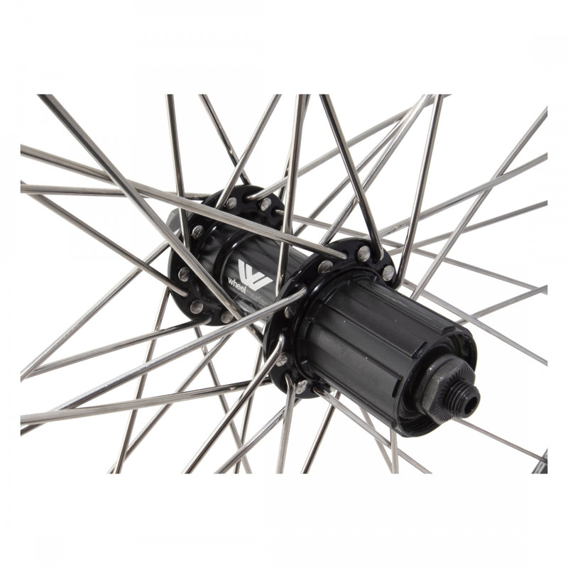 Load image into Gallery viewer, Wheel Master 700c WEI ZAC19 Rear QRx135mm W/M AQ-1000 Rim Brake 12G HD SS Blk