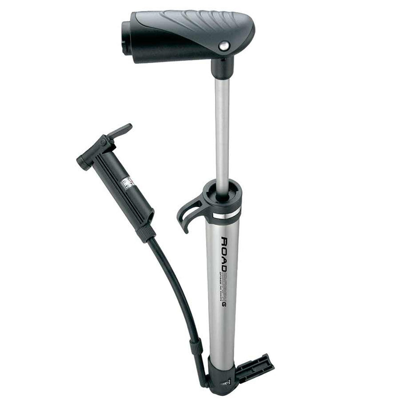 Load image into Gallery viewer, Topeak Road Morph Mini Pump with Gauge - 140psi, Silver/Black
