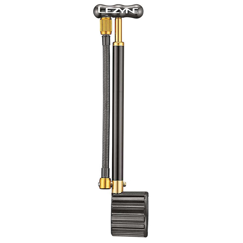 Load image into Gallery viewer, Lezyne Shock Drive Pump with Braided Hose and 400psi Gauge, Black