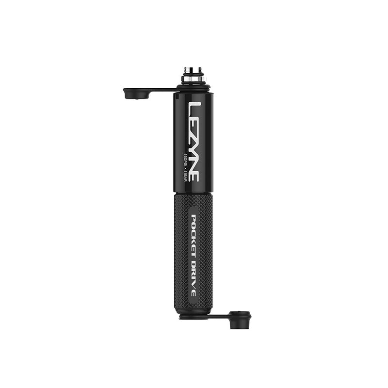 Load image into Gallery viewer, Lezyne Pocket Drive Frame Pump: Black CNC Machined Aluminum Body