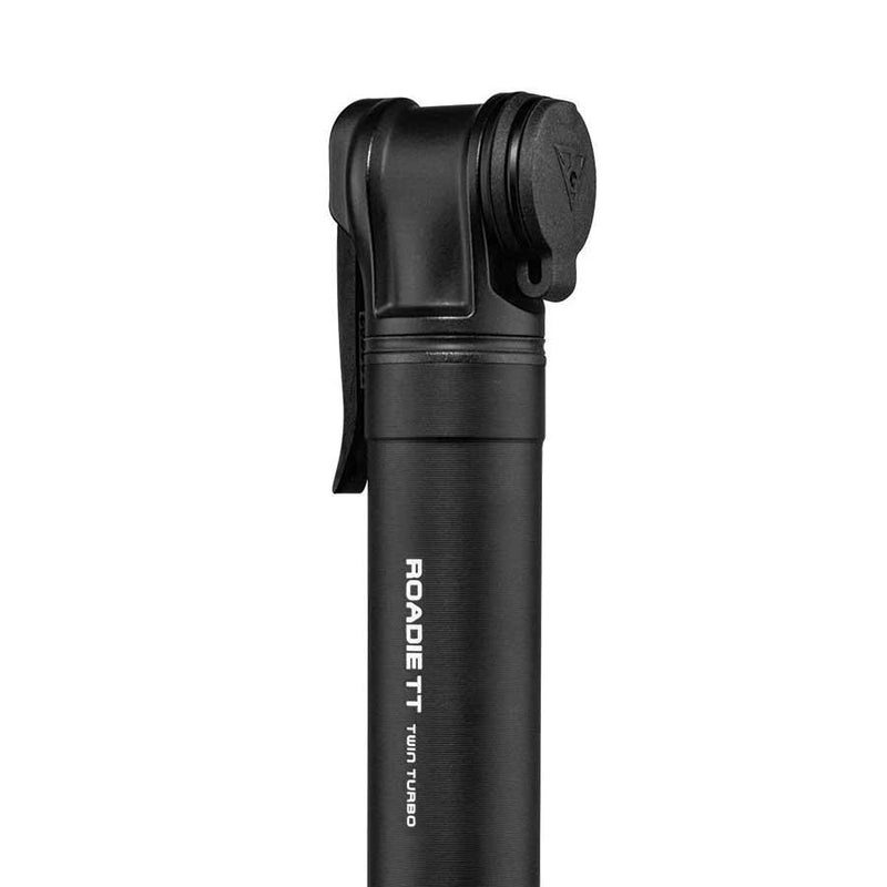 Load image into Gallery viewer, Topeak Roadie TT Mini Pump - 160psi, Twin Turbo, 195mm, Black