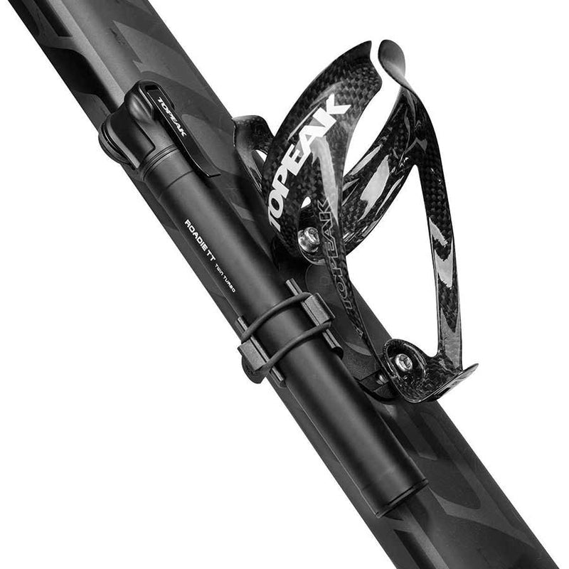 Load image into Gallery viewer, Topeak Roadie TT Mini Pump - 160psi, Twin Turbo, 195mm, Black