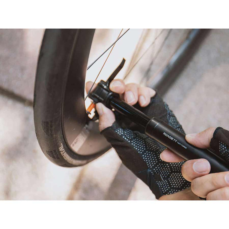 Load image into Gallery viewer, Topeak Roadie TT Mini Pump - 160psi, Twin Turbo, 195mm, Black