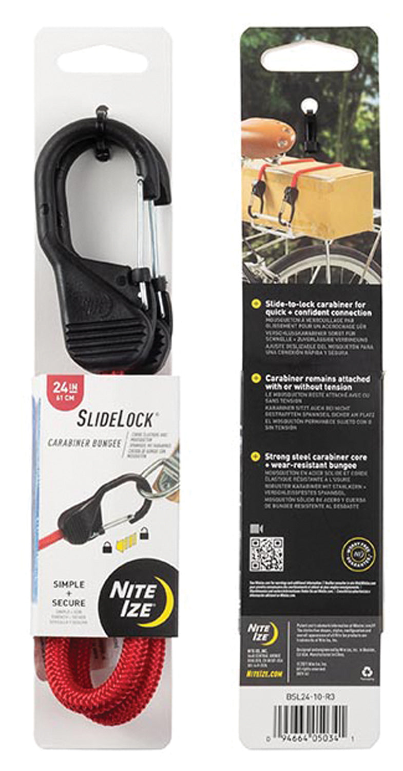 Load image into Gallery viewer, Nite Ize Slidelock Biner Bungee 24 In: Secure and Versatile Bungee Cord with Easy-to-Use Locking Carabiner