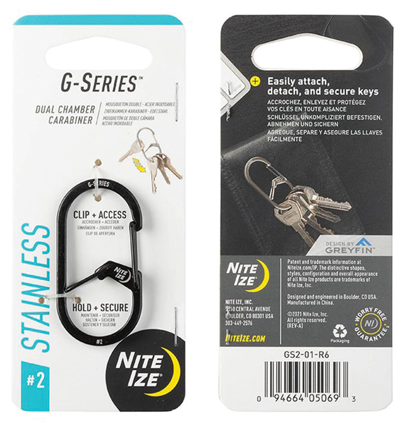 Load image into Gallery viewer, Nite Ize G-Series Carabiner #2 - Black: Secure Your Gear with Style