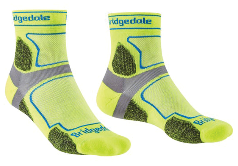 Load image into Gallery viewer, Bridgedale Trail Run Ultra-Light 3/4 Crew Socks in Yellow - Size Medium