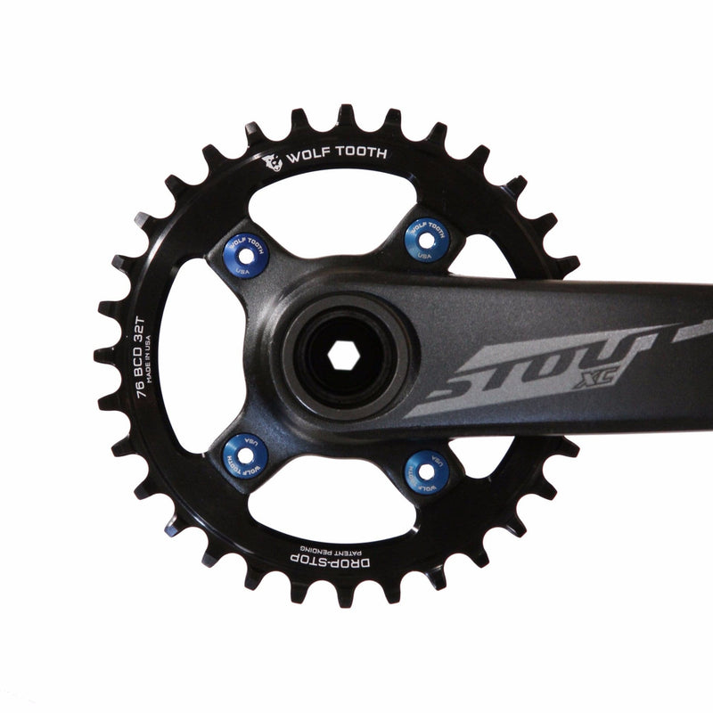 Load image into Gallery viewer, Wolf Tooth 30T 76 BCD Chainring for SRAM XX1 & Specialized Stout - Alloy Drop-Stop Chainring Compatible with 9/10/11/12-Speed Drivetrains, Precision Engineering, Lightweight 7075-T6 Aluminum, Max Chain Retention, Black