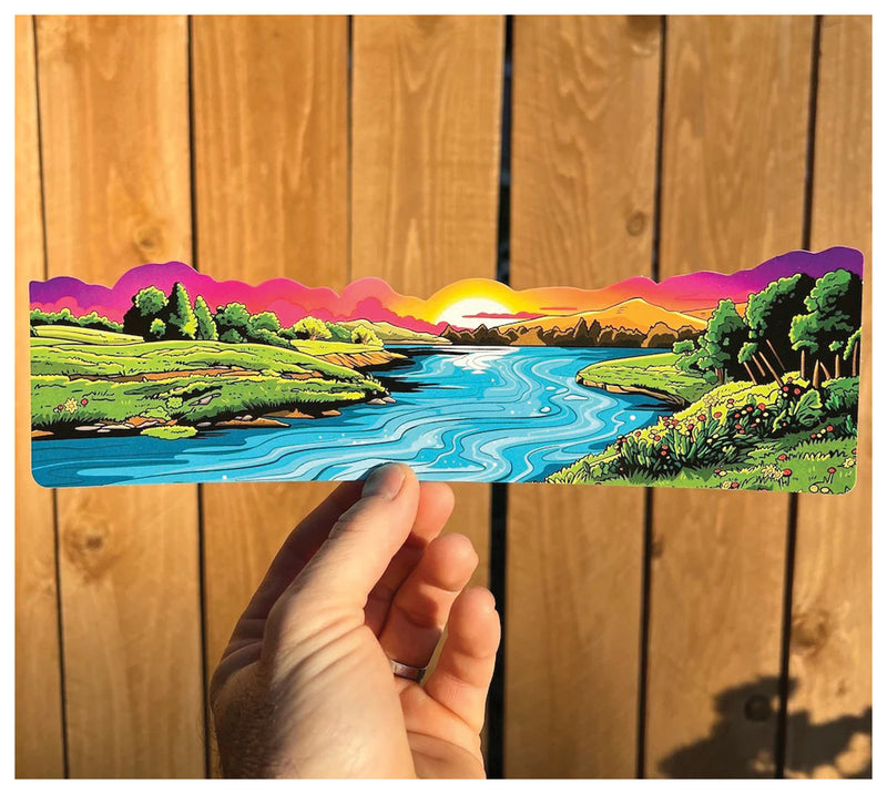 Load image into Gallery viewer, River Sunset Wrap Sticker Art: Bring Nature's Beauty to Your Space