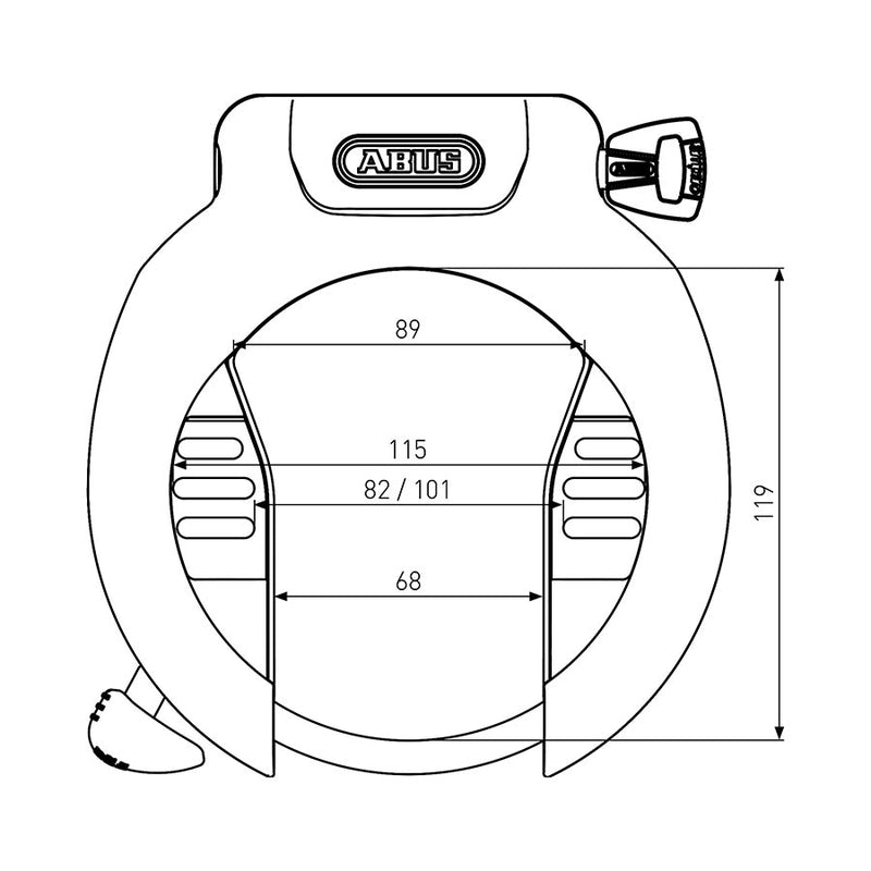 Load image into Gallery viewer, Abus 4750 Ring Frame Key Lock Key 4750
