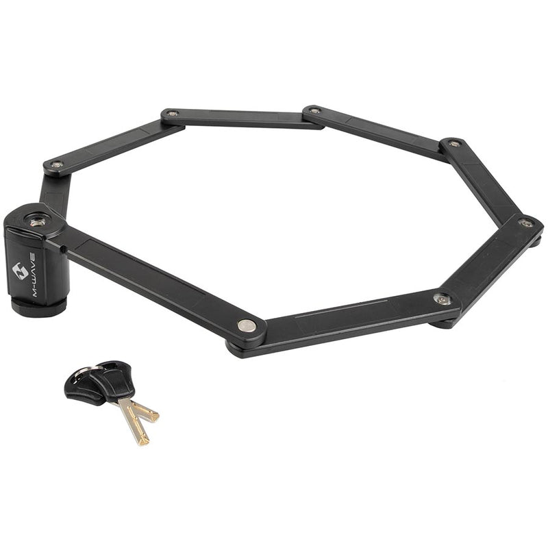 Load image into Gallery viewer, M-Wave F 1240/8 Folding Lock, Key, 124cm, 8mm, Black