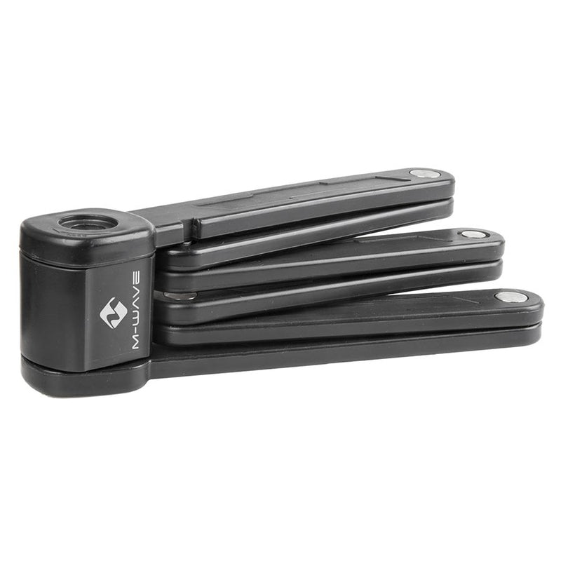 Load image into Gallery viewer, M-Wave F 875/6 Twin Set of 2 Folding Locks, Key, 87.5cm, 6mm, Black