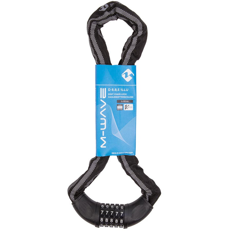 Load image into Gallery viewer, M-Wave C 6.85 Illu Chain Chain Lock, Combination, 6mm, 85cm, Black