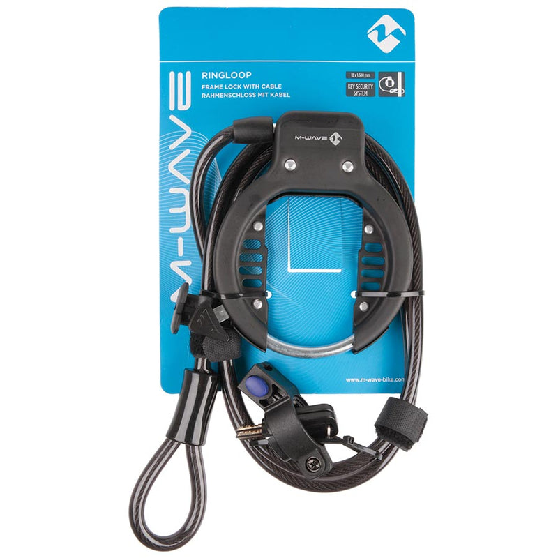 Load image into Gallery viewer, M-Wave Ringloop Chain Lock Key, 10mm, 150cm, Black
