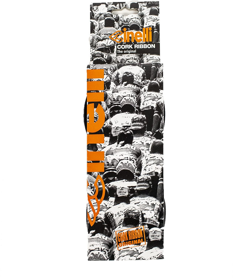 Load image into Gallery viewer, Cinelli Cork Ribbon Handlebar Tape Black Bicycle Handlebar Grip With Plugs